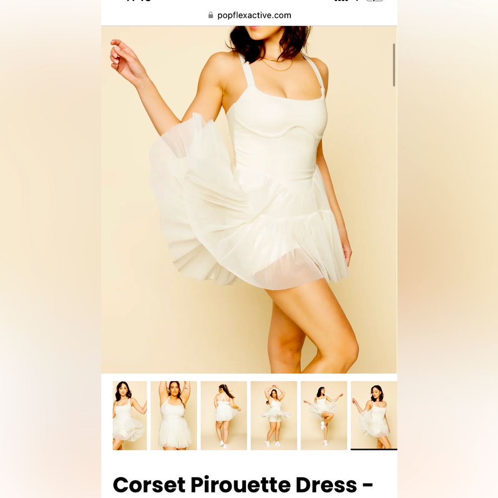 Popflex Corset Pirouette Dress - Ivory